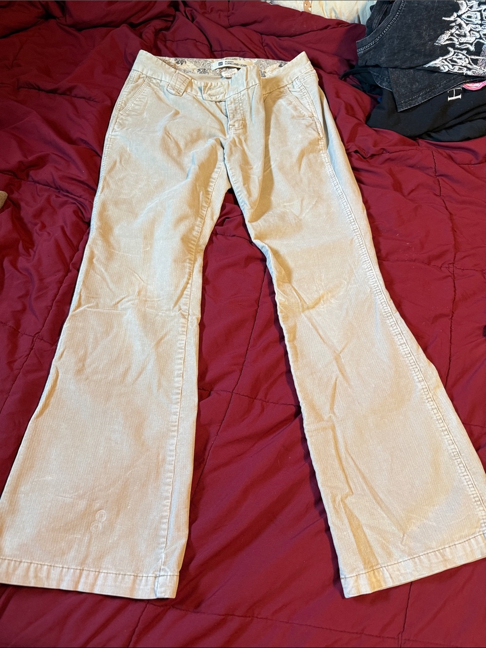 GAP Long and Lean Corduroy Flared Pants